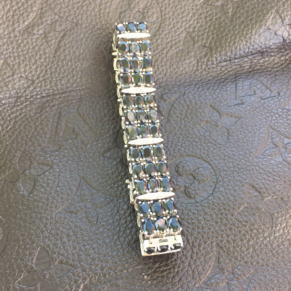 Gorgeous Sterling Silver With Sapphire 3 Raw Gems - Picture 8 of 8